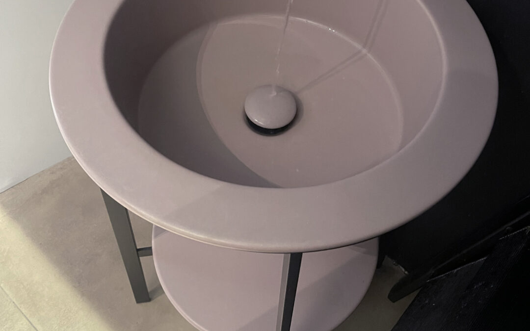 ceramica cielo | catino tondo 50 con piano | cipria